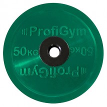 Диск 50 кг олимпийский, зеленый ProfiGym